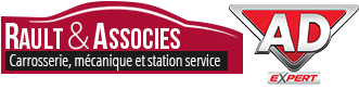 Garage Rault & Associés, carrosserie, mécanique et station service, logo